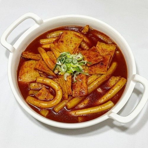 밀떡 4가지 맵기조절 쌀떡 짜장 떡볶이 로제 떡볶이 어묵탕 모듬튀김 1_ 2인분 매운맛/2인분