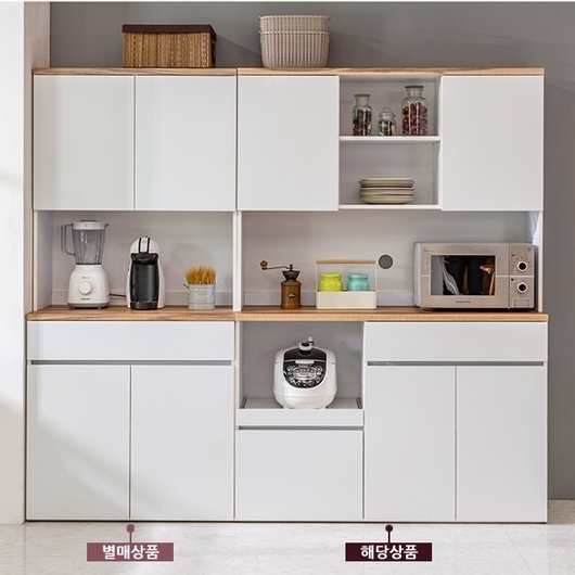 퍼스웰 카페키친 러벤 서랍 주방수납장 세트 1200_이미지