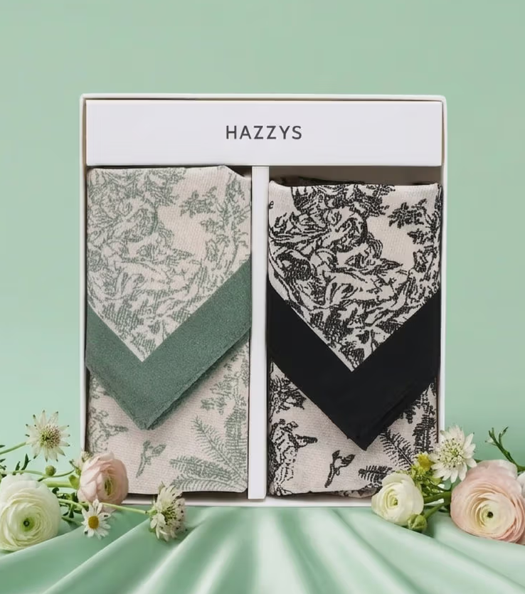 헤지스 Toile de Jouy 손수건 2종 세트 HILG75540N2