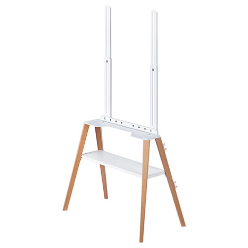 라익미 무타공 이젤 H형 선반 TV스탠드 44 (우드화이트)