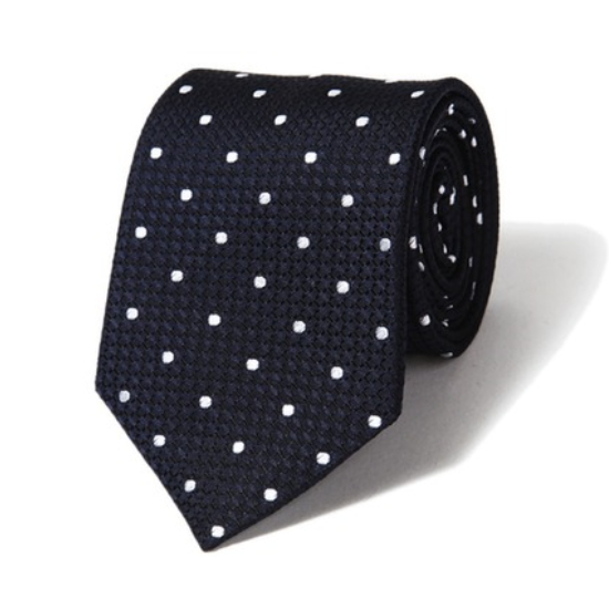 엠비오 네이비 도트 실크 넥타이 MK5781005R_이미지