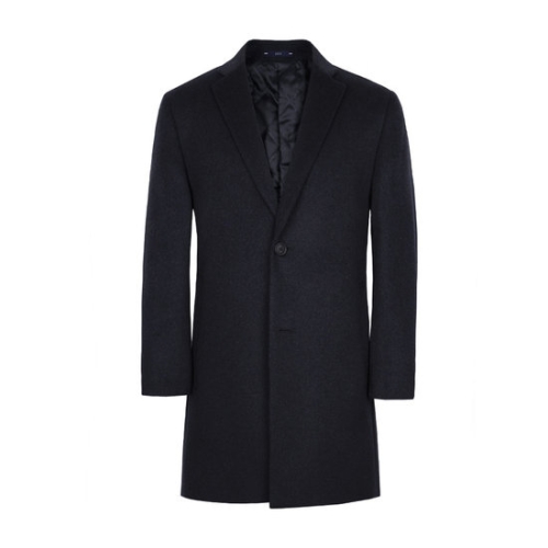 블루 멜란지 울 혼방 누빔 코트 ZSED33171BL