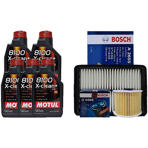 모튤  8100 X-CLEAN+ 5W30 5L + 보쉬필터 기아 셀토스 1.6 디젤