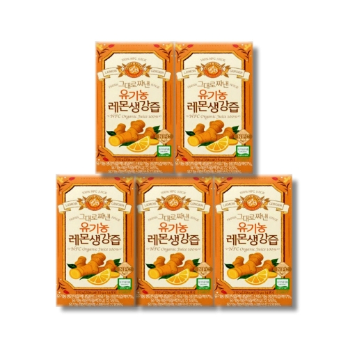 홀푸드코리아 홀베리 1일1레몬 유기농 레몬생강즙 15g 14포 (5개)_이미지