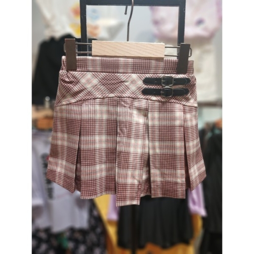 오후 24년 가을 신상. 신학기 데일리로 멋스런 여아 아동 주니어들에 데일리 발표회 콩쿨대회 체크 주름 스커트 OHWH24852.._이미지