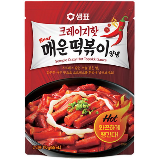 샘표식품 크레이지핫 매운 떡볶이 양념 110g (1개)