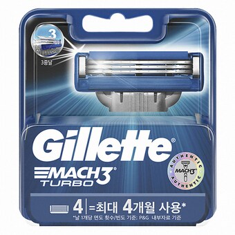 질레트 마하3 터보 <b>면도</b><b>날</b>