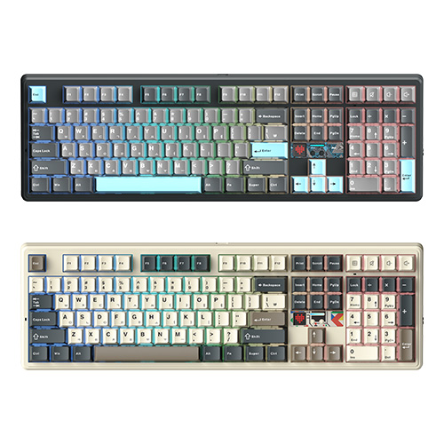 AULA F108 Pro V2 유무선 기계식 샌드 베이지 (세이야축)