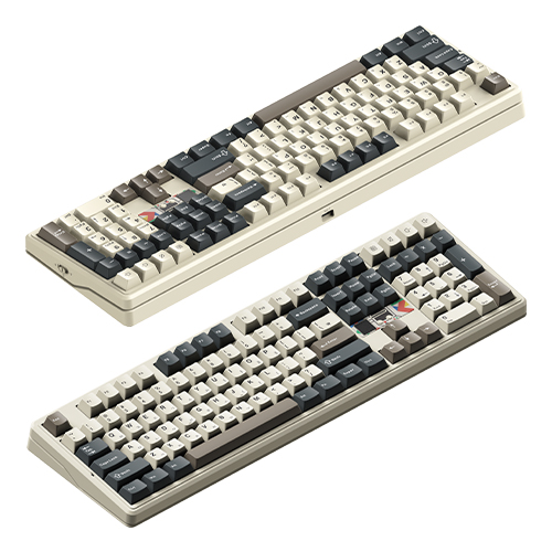 AULA F108 Pro V2 유무선 기계식 샌드 베이지 (세이야축)_이미지