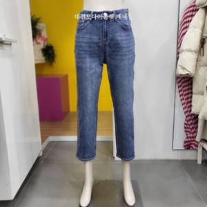 베네통 뒷밴딩 곰돌이 와펜 배기 데님 팬츠 BADPB9511_이미지