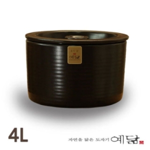 쌀독 옹기쌀독 현관 소금 항아리 옹기 단지 4L 용량