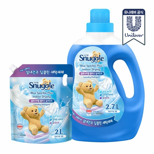 스너글 딥클린 블루스파클 플러스 2.7L + 리필 2L (본품1개+리필1개)_이미지