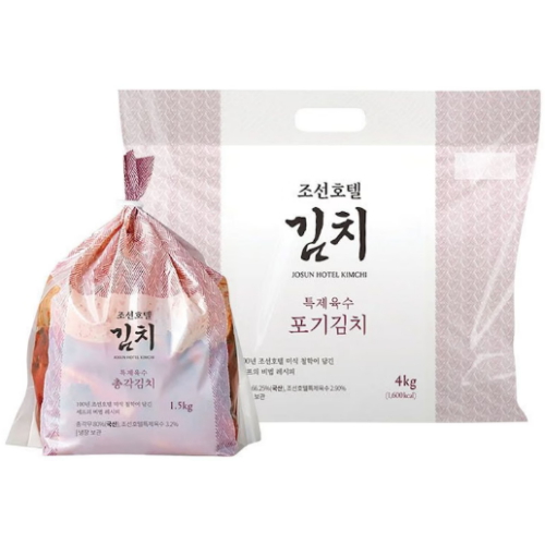 조선호텔 특제육수 포기김치 4kg + 특제육수 총각김치 1.5kg이미지입니다. 누르면 해당 게시물로 새창이동합니다.