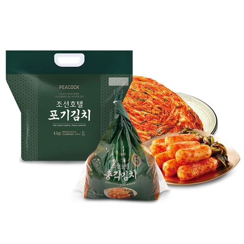 이마트 피코크 조선호텔 포기김치 4kg + 총각김치 1.5kg (1개)