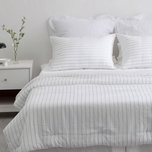  플로라 오션스트라이프 듀라론 냉감 모달 이불패드세트 [슈퍼싱글 SS]