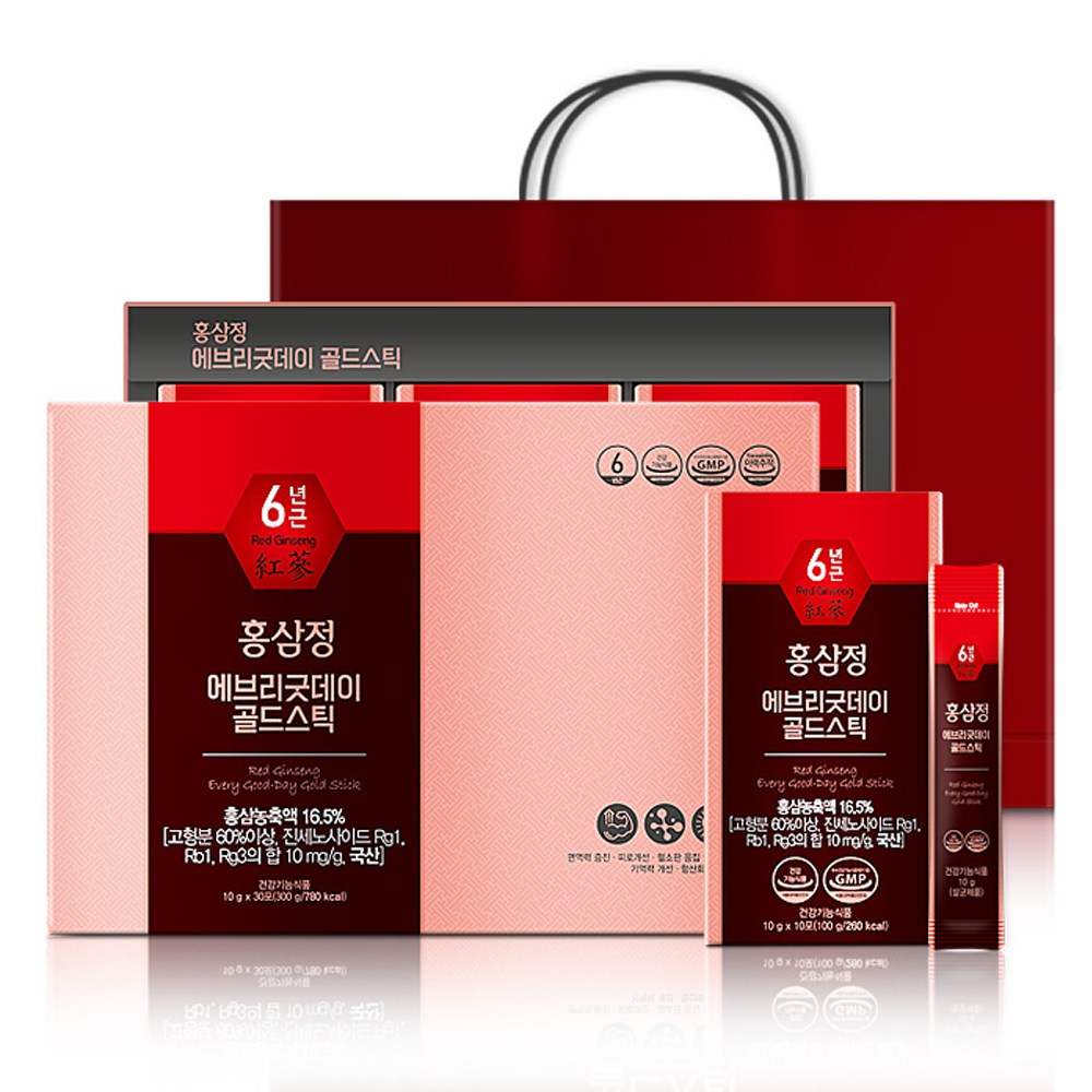 고려인삼연구 홍삼정 에브리 굿데이 골드 스틱 10g 30포 (1개)