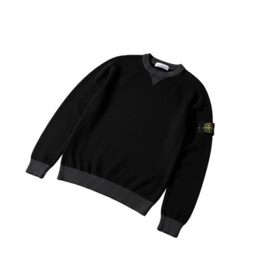 스톤아일랜드 로우 핸드 오가닉 코튼 루즈핏 크루넥 니트 151997633