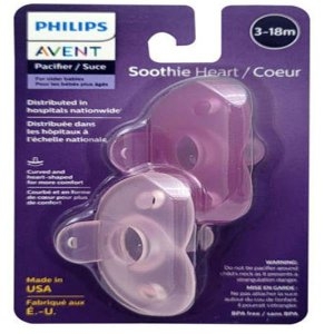 필립스 Philips Avent Soothie HeartPacifier 3-18m Pink Light Pink 2pk SCF099..