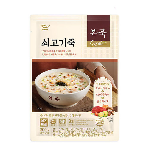 본죽 쇠고기죽 200g (4개)_이미지