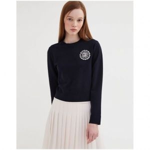 질스튜어트 뉴욕 우먼 리뷰이벤트 네이비 자수배색 긴팔 니트 JSSW3D330N2 794017