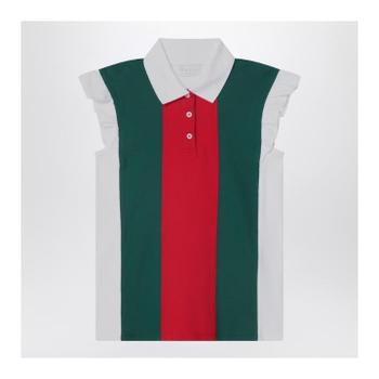 ���� White polo shirt with Web ribbon 808697XJGZ1/XI_GUC-9250 T