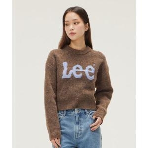 LEE 부클 빅 트위치 로고 니트 초콜렛 LE2403KT02CL 238100_이미지
