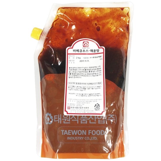 태원식품산업 바베큐소스 매운맛 2kg (1개)_이미지