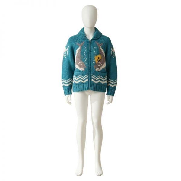 캐피탈 Hand Knit PECKISH TROT ZIP Cardigan K2511KN154 TURQUOISE 핸드메이드 지퍼 가디건_이미지