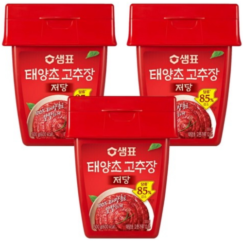 샘표 저당 태양초 고추장 500g (3개)_이미지