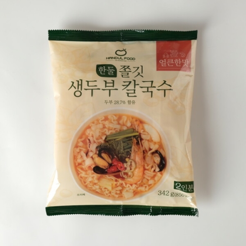 쫄깃 생두부칼국수 얼큰한맛 342g