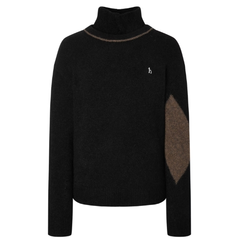 헤지스골프 알파카 울 혼방 아가일 방풍 탈부착 니트 풀오버 HWSW5D753BK이미지입니다. 누르면 해당 게시물로 새창이동합니다.