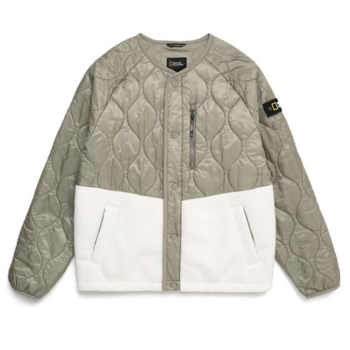 내셔널지오그래픽 플리스 우븐 믹스 세미오버핏 자켓 N224UFJ902_이미지