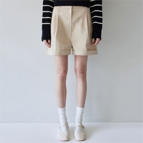 얀써틴 YAN13 CLEAR STAND STRAIGHT SLACKS_LIGHT BEIGE 2468482