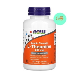 나우푸드 L 테아닌 200mg 120캡슐 (5개)