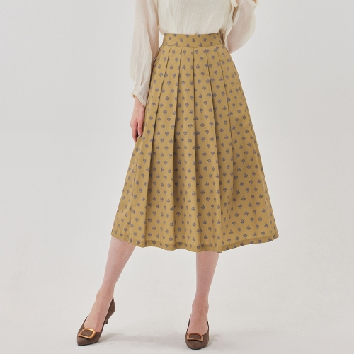 매긴 코튼 플리츠 스커트 PBMF5F1SK8000