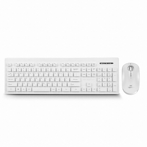 CJ ENM N ENTUS OGN-WKM20 무선 키보드 마우스 세트 (화이트)_이미지