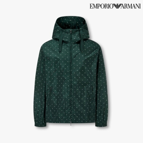 엠포리오 남성 이글 패턴 나일론 후드 자켓 A516110030