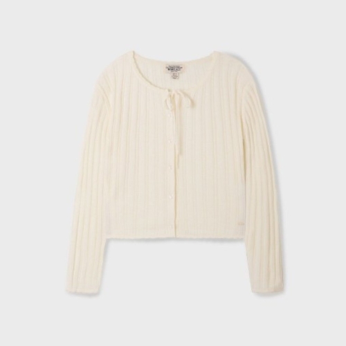 이랜드 후아유 Ribbon Punching Skashi Cardigan WHCKF4993F