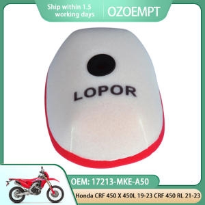 혼다 OZOEMPT 듀얼 레이어 폼 오토바이 에어 필터, CRF 450 X 450L 19-23 CRF 450 RL 21-23 에..