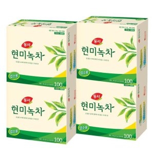 동서식품 현미녹차 업소용 티백 1.3g 100티백 (4개)_이미지
