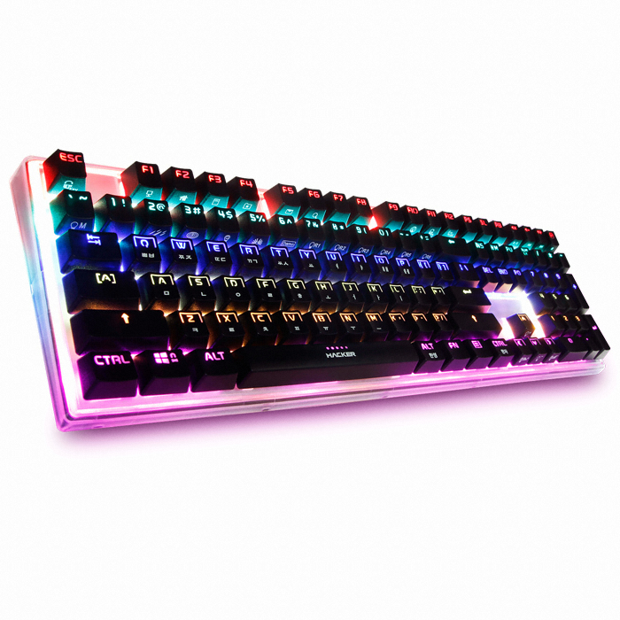 앱코 HACKER K970 레인보우 무접점 (블랙, 55g)_이미지