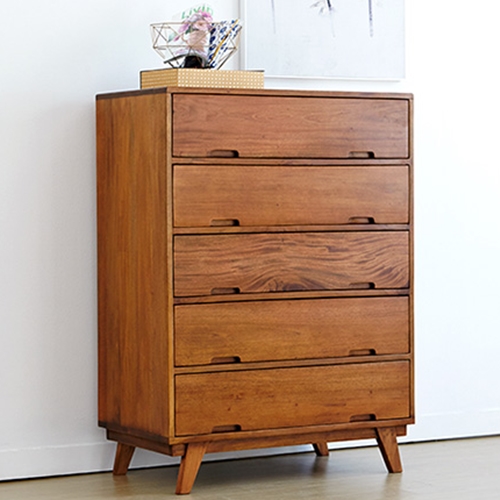 유씨엠 클레이 원목 5단 서랍장 900_이미지