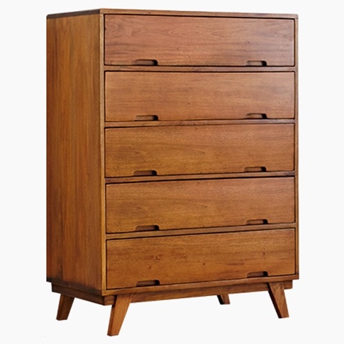 유씨엠 클레이 원목 5단 서랍장 900_이미지