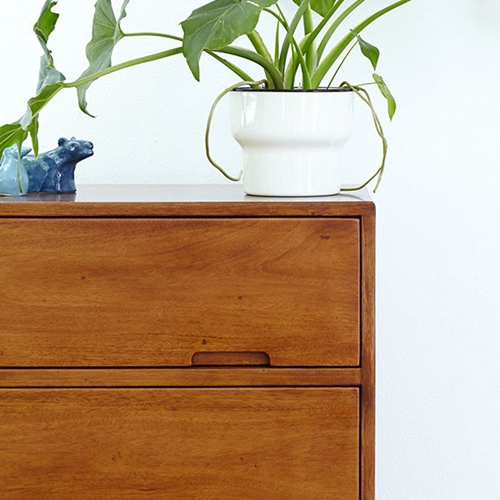 유씨엠 클레이 원목 5단 서랍장 900_이미지