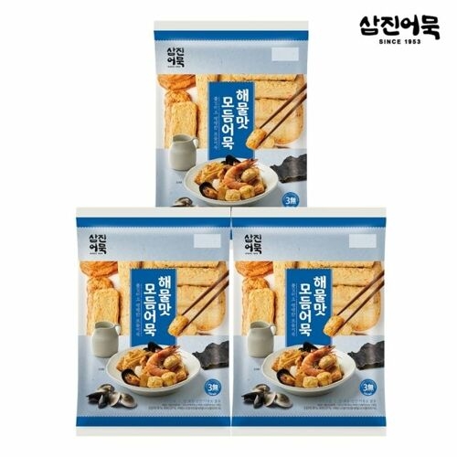 삼진식품 삼진어묵 해물모듬어묵 900g 3개