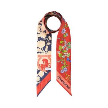 페라가모 페가수스 프린트 방도 스카프 레드 블루 321241-789909_이미지