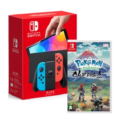 Nintendo 닌텐도 스위치 OLED 1인용 게임 패키지 (포켓몬 레전드 아르세우스)