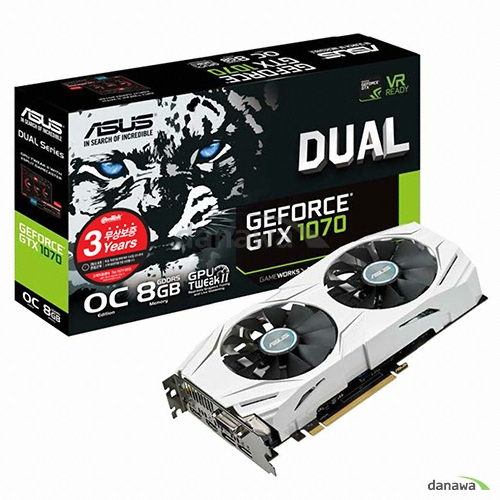 ASUS DUAL 지포스 GTX1070 O8G D5 8GB 이엠텍