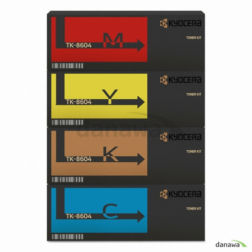 Kyocera 정품 TK-8604KK, TK-8604KC, TK-8604KM, TK-8604KY 4색 세트_이미지