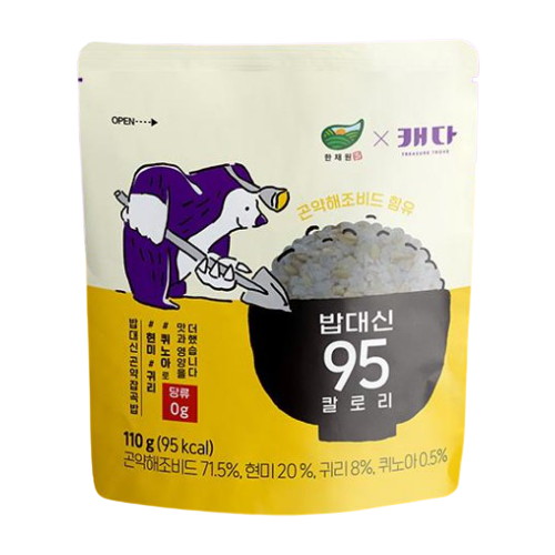 한국에스비식품 캐다 밥대신 95칼로리 곤약 잡곡밥 110g (10개)